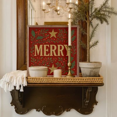 Decorative Merry Framed Wall Art