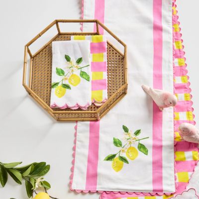 Decorative Metal Bamboo Tray Set of 2