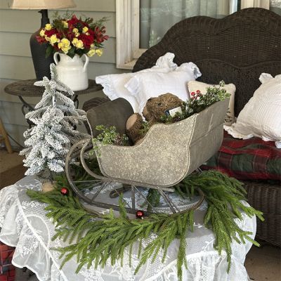 Decorative Metal Christmas Sleigh