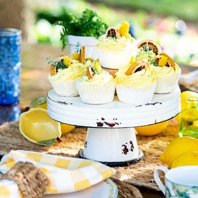 Decorative Metal Pedestal Server Set of 3