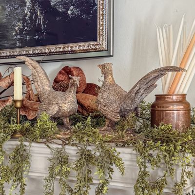 Decorative Pheasant Figurine Set of 2