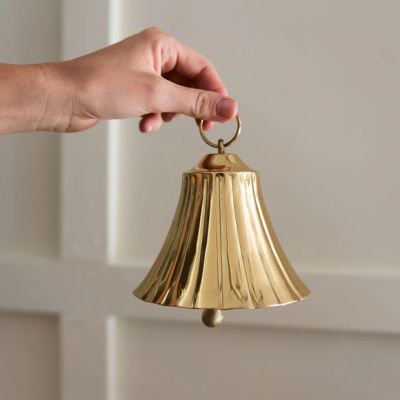 Decorative Scalloped Brass Bell