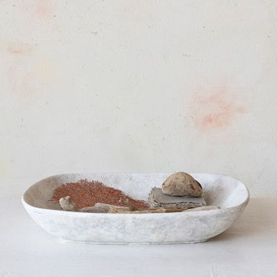 Decorative Square Stoneware Tray