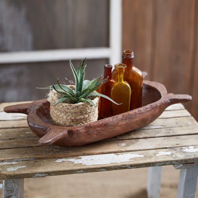 Decorative Treen Trencher Bowl