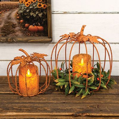 Decorative Twisted Metal Pumpkin One of Each