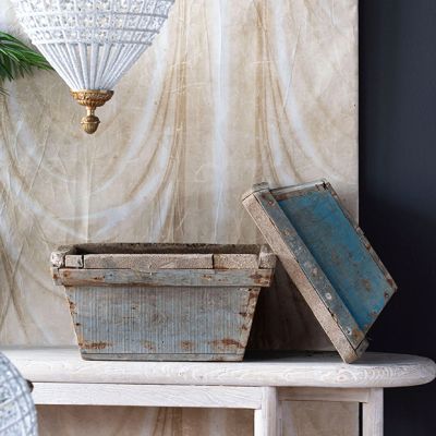 Decorative Vintage Wood Fisherman Crate