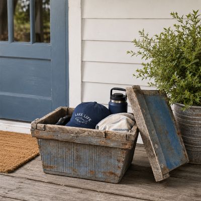 Decorative Vintage Wood Fisherman Crate