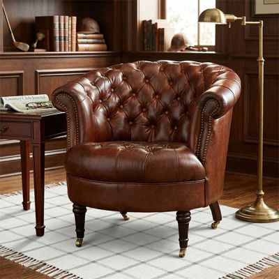 Deep Tufted Classic Barrel Chair