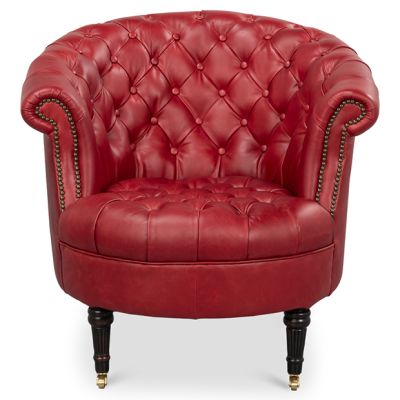 Deep Tufted Classic Barrel Chair | SHIPS FREE