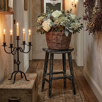 Distressed Backless Counter Stool