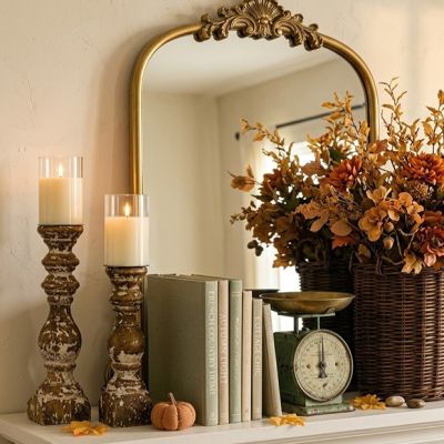 Distressed Baluster Candle Holder