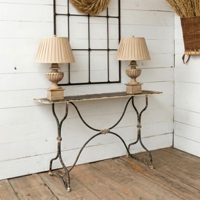 Distressed Black Metal Table