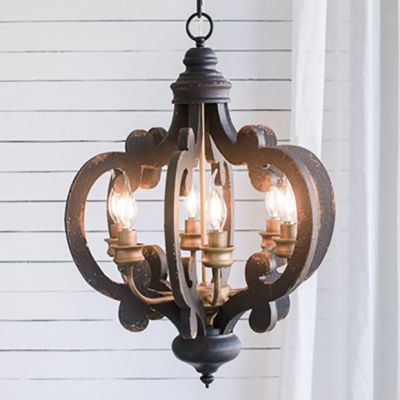 Distressed Dark Chandelier