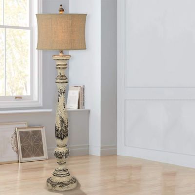 Distressed Elegance Farmhouse Floor Lamp