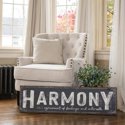 Distressed Farmhouse Harmony Sign