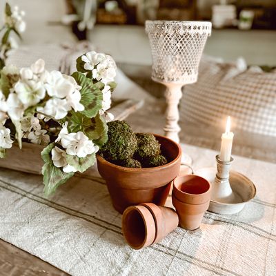 Distressed Finespun Metal Candle Holder