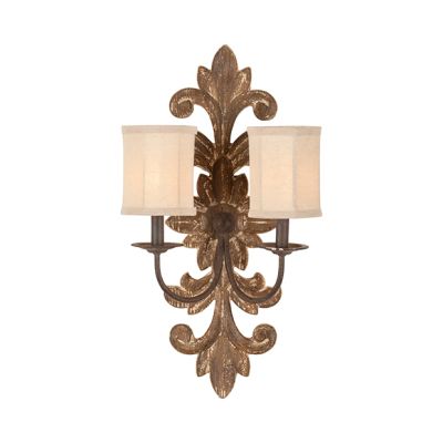 Distressed Fleur De Lis Wall Sconce Lamp