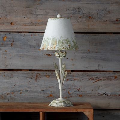 Distressed Garden Bloom Table Lamp