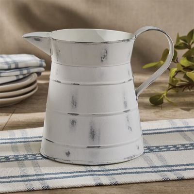 Distressed Metal Decorative Milk Pitcher