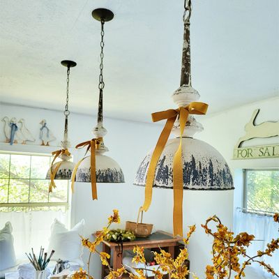 Distressed Metal Pendant Light