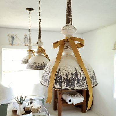 Distressed Metal Pendant Light