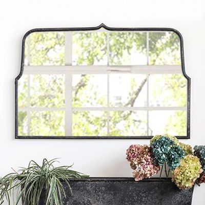 Distressed Metal Statement Mirror