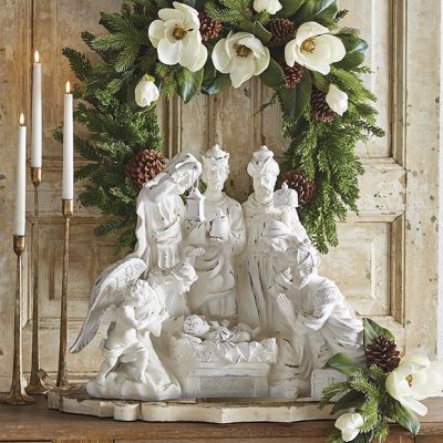 Distressed Nativity Statue