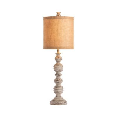 Distressed Neutrals Farmhouse Buffet Lamp Set of 2