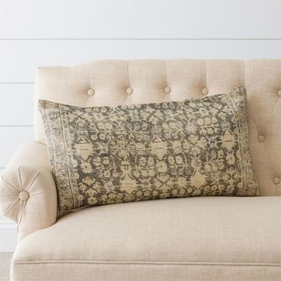 Distressed Rug Pattern Lumbar Pillow