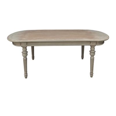 Distressed Top Oval Dining Table