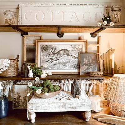 Distressed Wood Cottage Sign