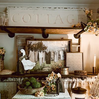 Distressed Wood Cottage Sign