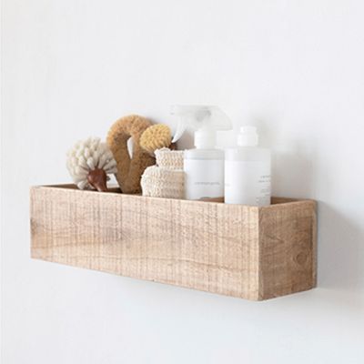 Divided Wood Shelf Caddy