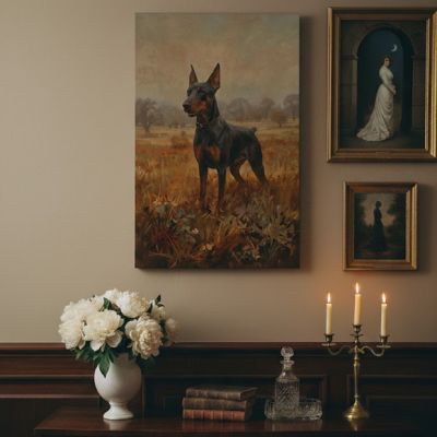 Doberman Canvas Wall Art