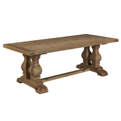 Double Column Trestle Base Dining Table