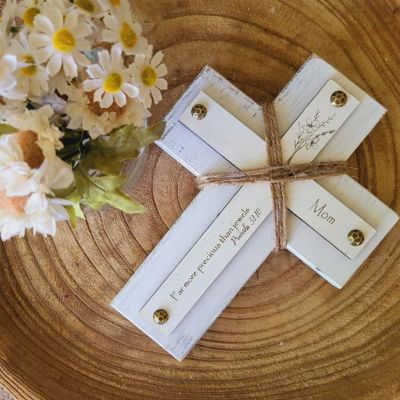 Double Layer Inspirational Mom Cross