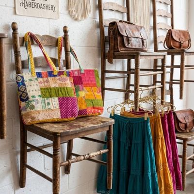 Double Sided Colorful Kantha Tote