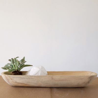 Rustic Oval Paulownia Bowl
