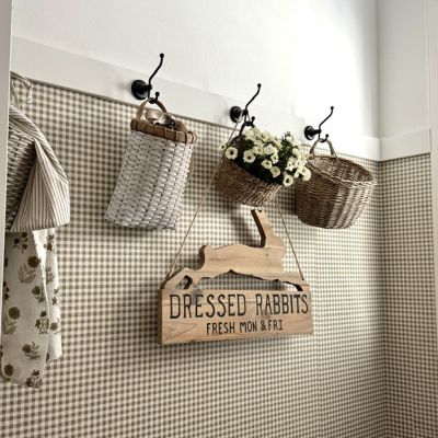 Dressed Rabbits Wooden Sign