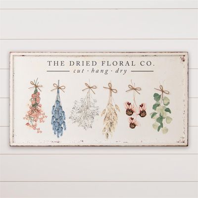 Dried Floral Co Rectangle Wall Sign