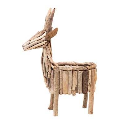 Driftwood Deer Planter 18 Inch