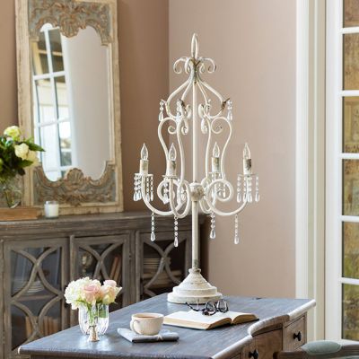 Dripping Crystals Tabletop Chandelier