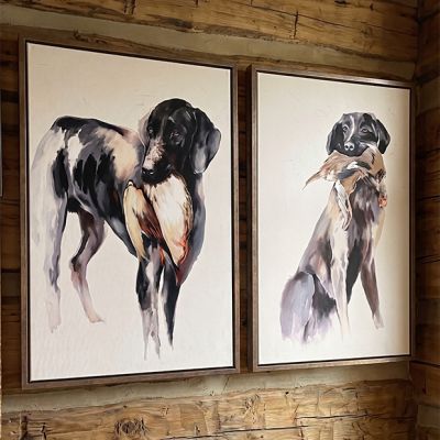 Duck Dogs Framed Canvas Print Set of 2