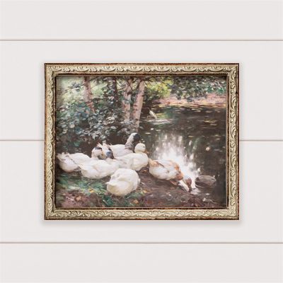 Ducks on the Shore Framed Wall Art