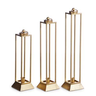 Gold Lantern Candle Holder Set of 3