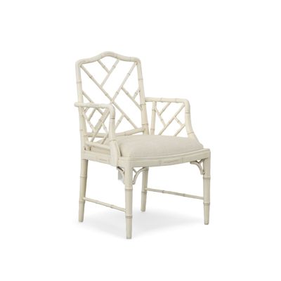 Mahogany Chippendale Arm Chair White