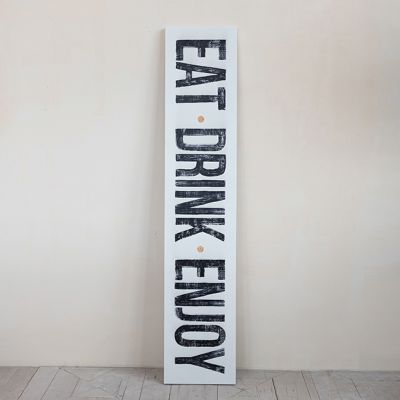 Eat Drink Enjoy Metal Wall Sign