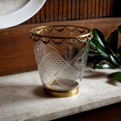 Elegant Accents Etched Glass Chilling Bucket