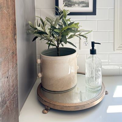 Elegant Accents Footed Vanity Tray