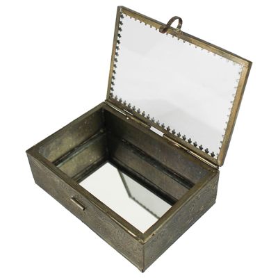Elegant Accents Mirrored Trinket Box 5 Inch